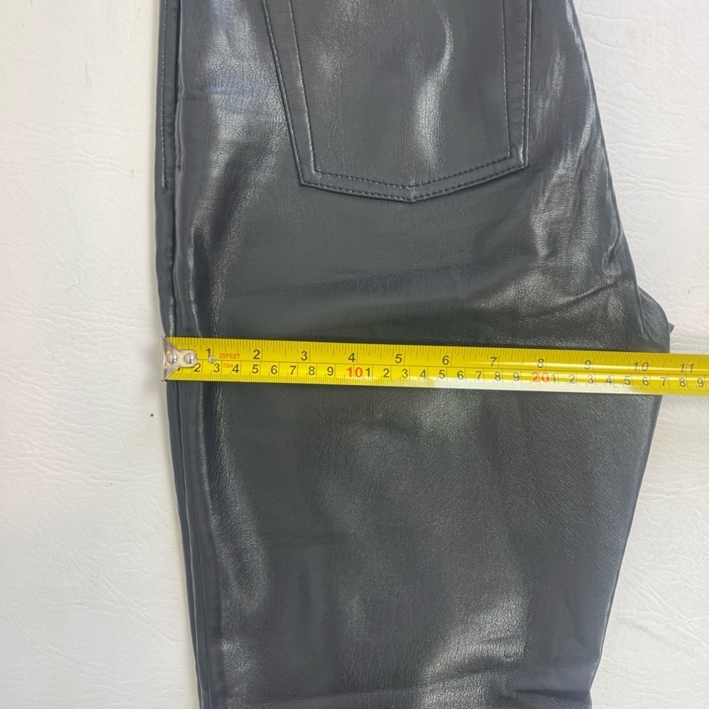 Aritzia Wilfred Vegan Leather High Rise Flare Pants Black Size - Picture 8 of 12